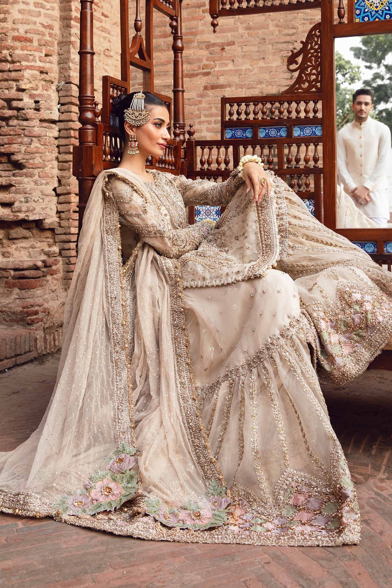 Maria B - Ishtar Pakistani fashion outfit in ivory tones.